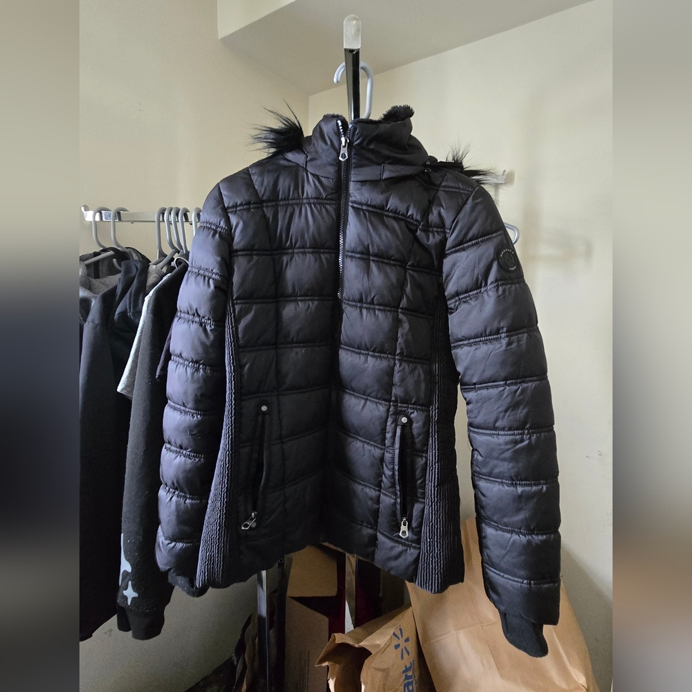 Nautica Womens Black Puffer Jacket